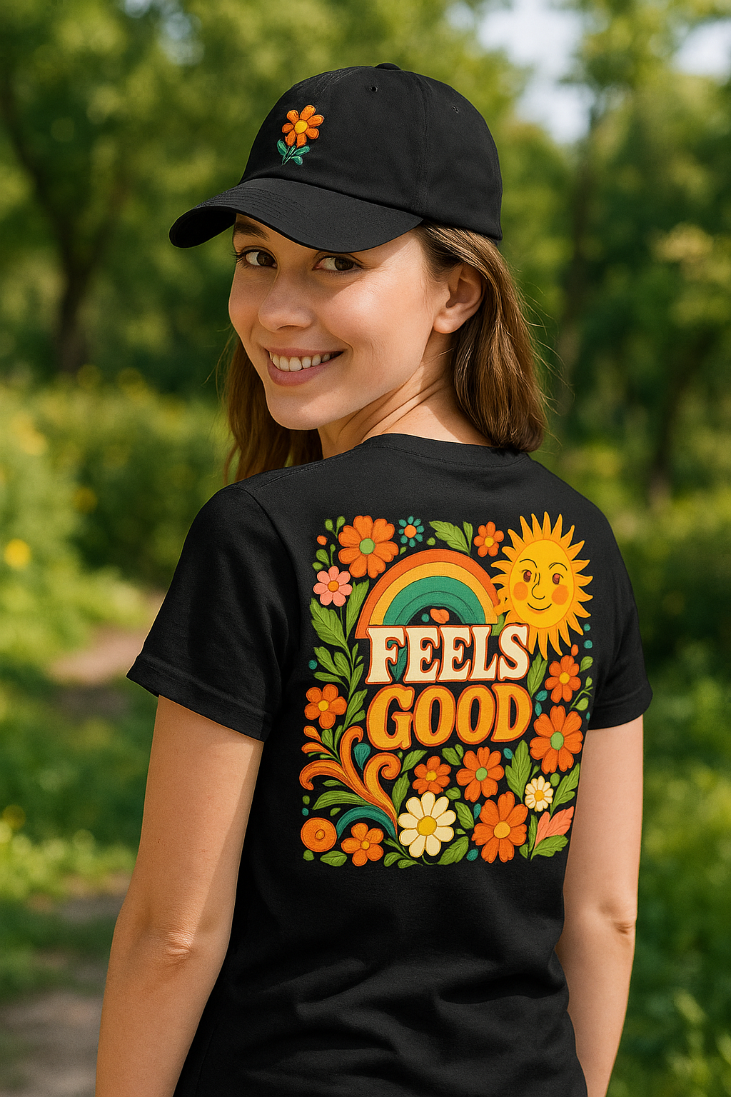Women's Retro "Feels Good" T-Shirt  | Softstyle Cotton, Semi-Fitted, Multiple Colors