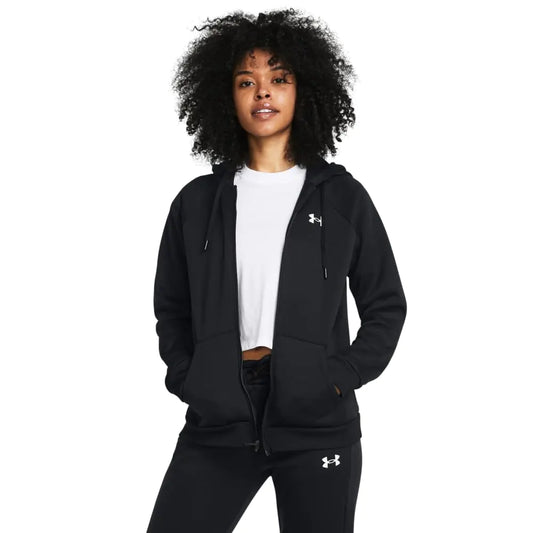 Under Armour® Women’s Armour Fleece Full-Zip Hoodie – Black | Medium – Lightweight & Quick-Dry