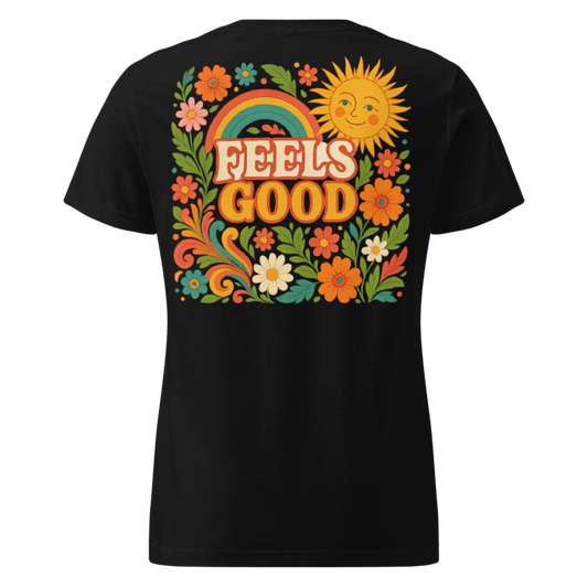 Women's Retro "Feels Good" T-Shirt  | Softstyle Cotton, Semi-Fitted, Multiple Colors